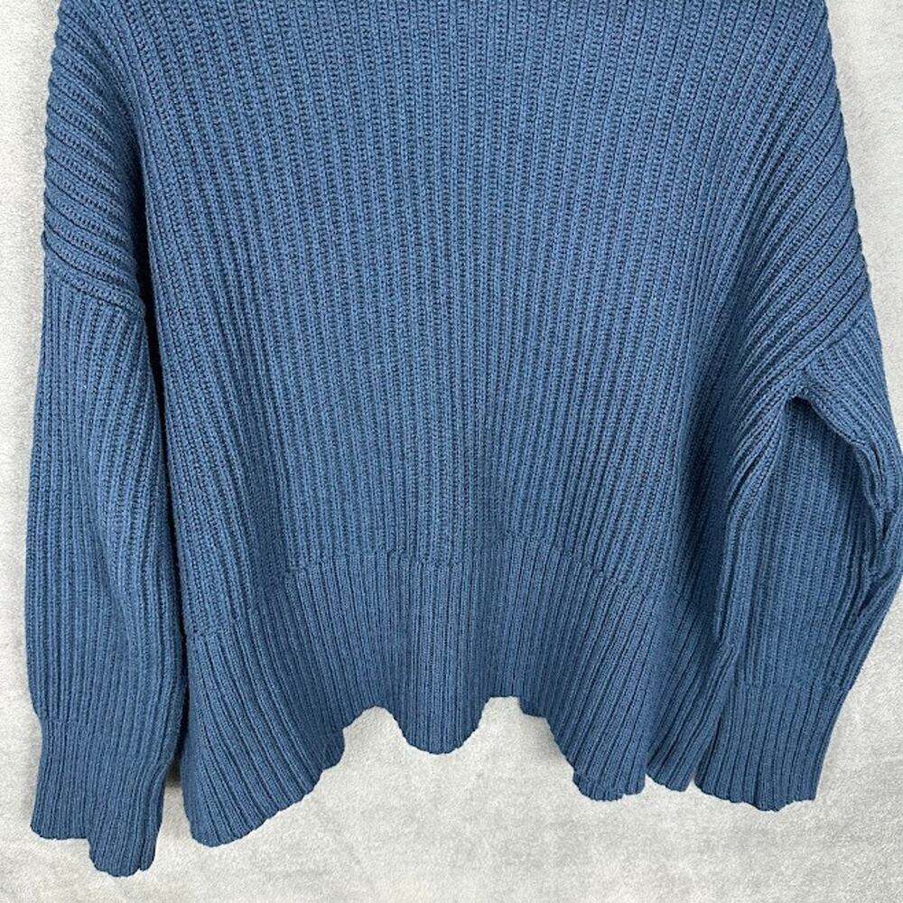 Eileen Fisher Sweater Womens Small Teal Open Cardigan Ribbed Cashmere Organic - Picture 6 of 13
